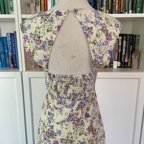 ASTR the Label Purple Floral Cottagecore Midi Dress - Picture 8 of 8